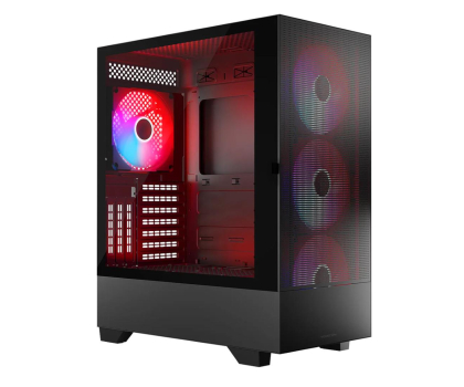 Obudowa MODECOM Siroco ARGB Flow Midi USB 3.0x2+Type-C Czarna AT-SIROCO-MG-10-00ARGB-0002